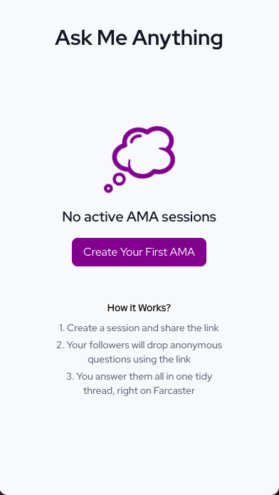 AMA - Farcaster Mini Apps screenshot